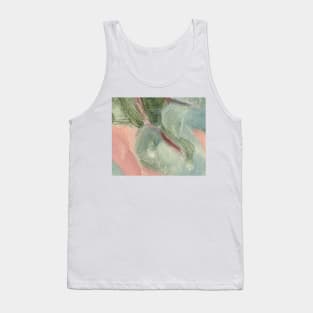 Abstract Oil Painting Herbal Green Pink Blush 1c21 Tank Top